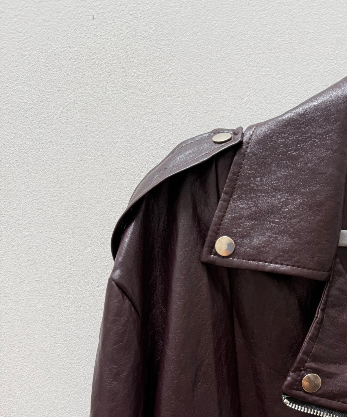 Faux Leather Bomber
