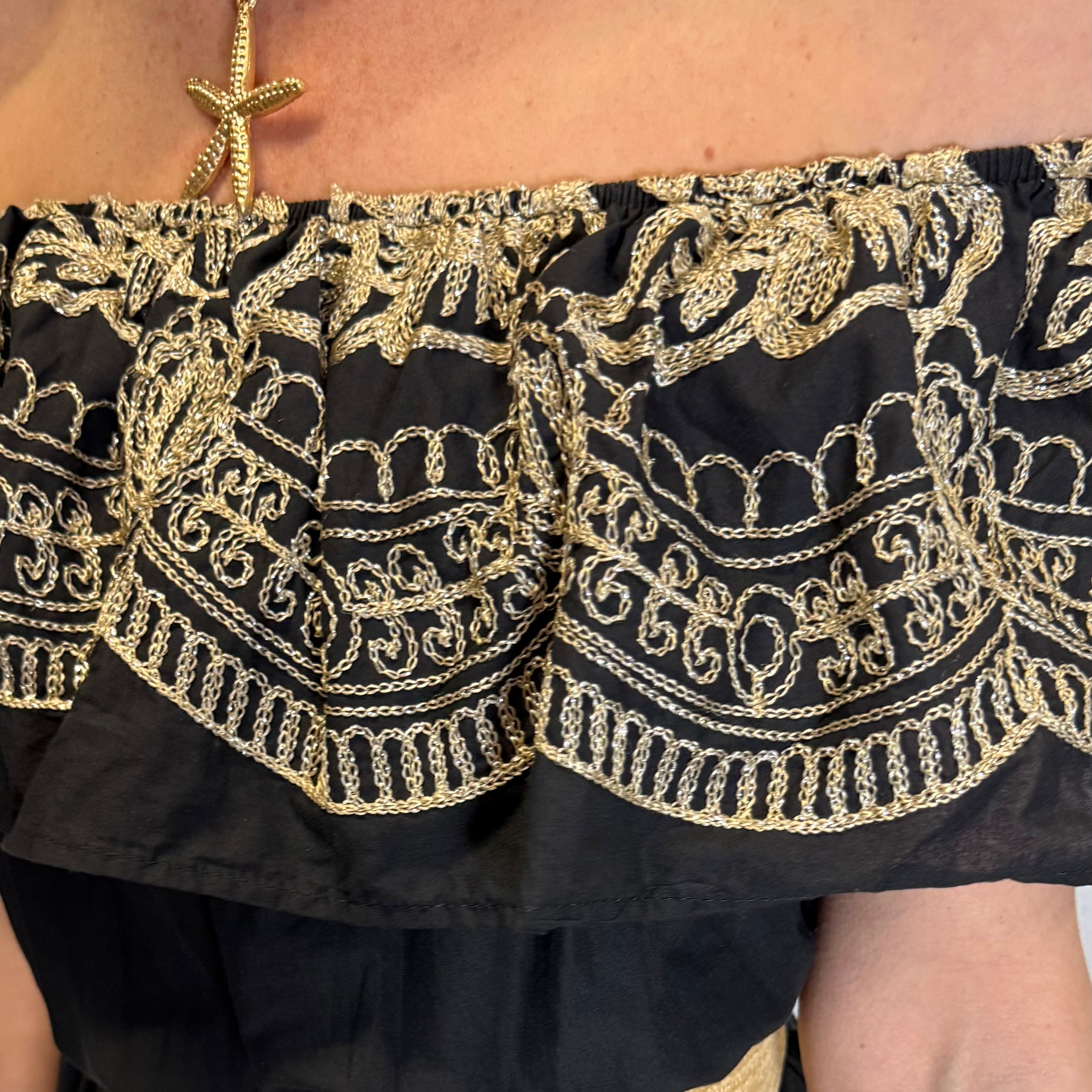 Gold Embroidered Dress
