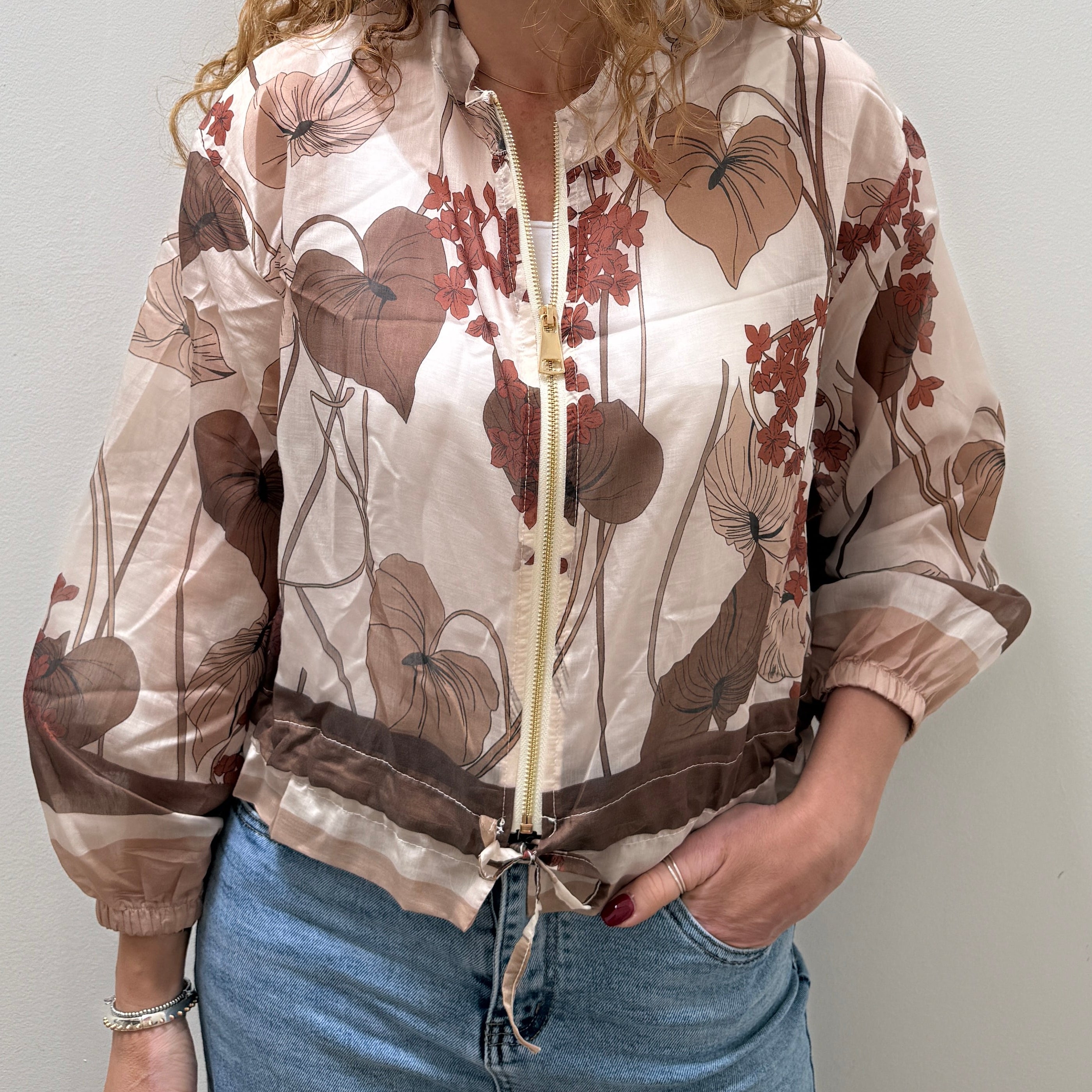 Floral Bomber Jacket