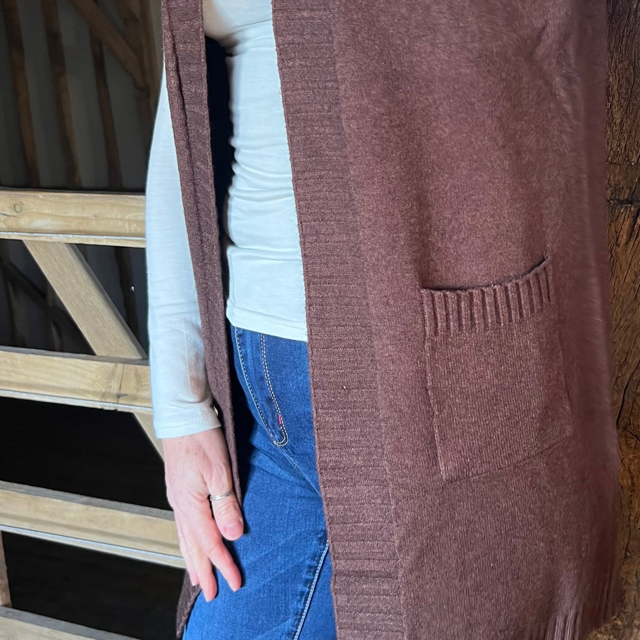 brown tillie gilet