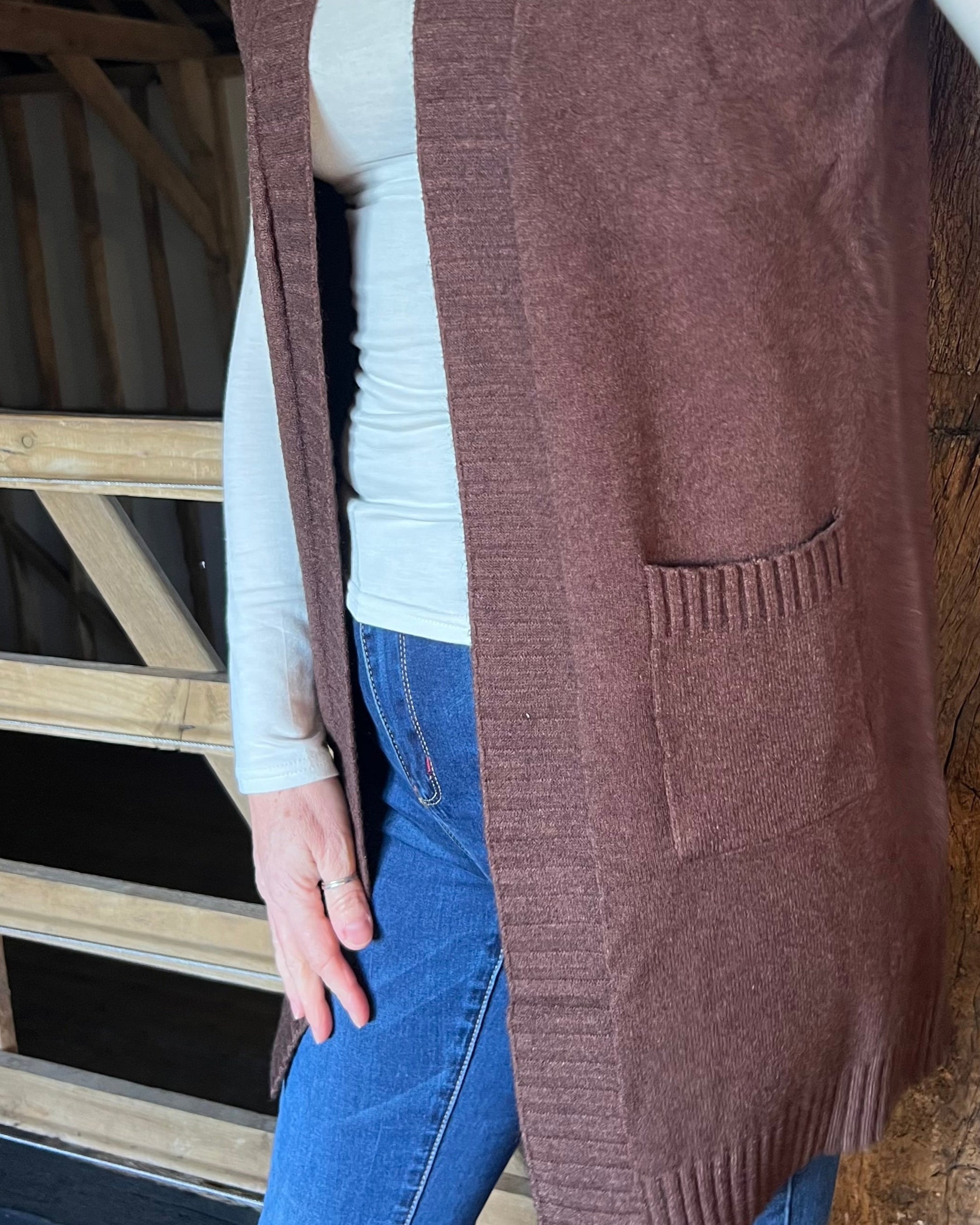 brown tillie gilet