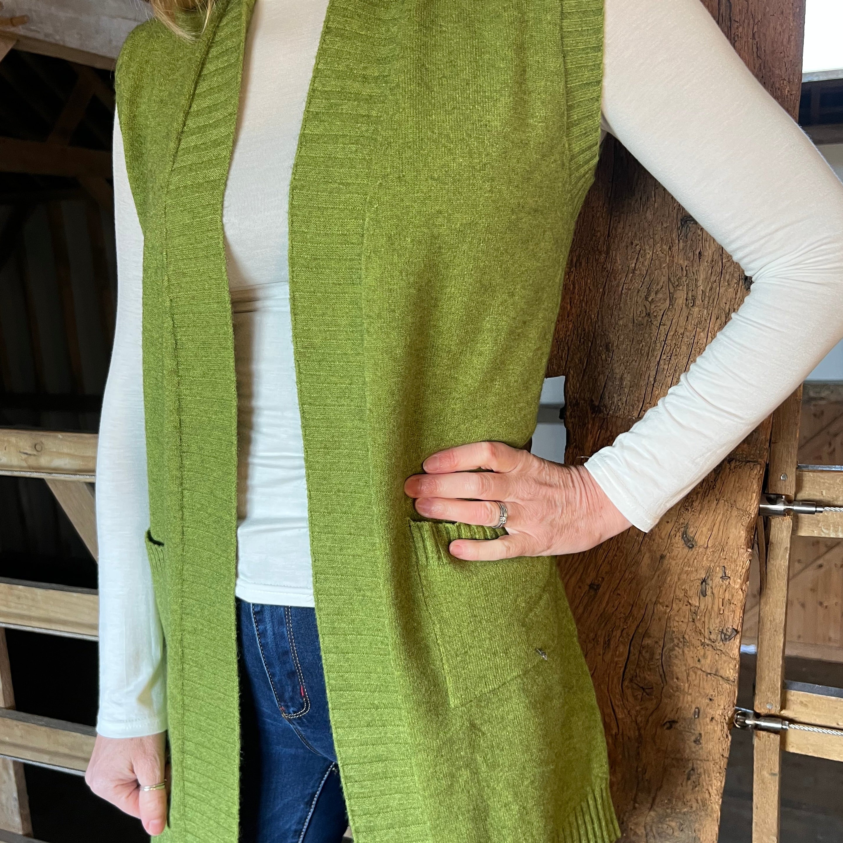 green tillie gilet