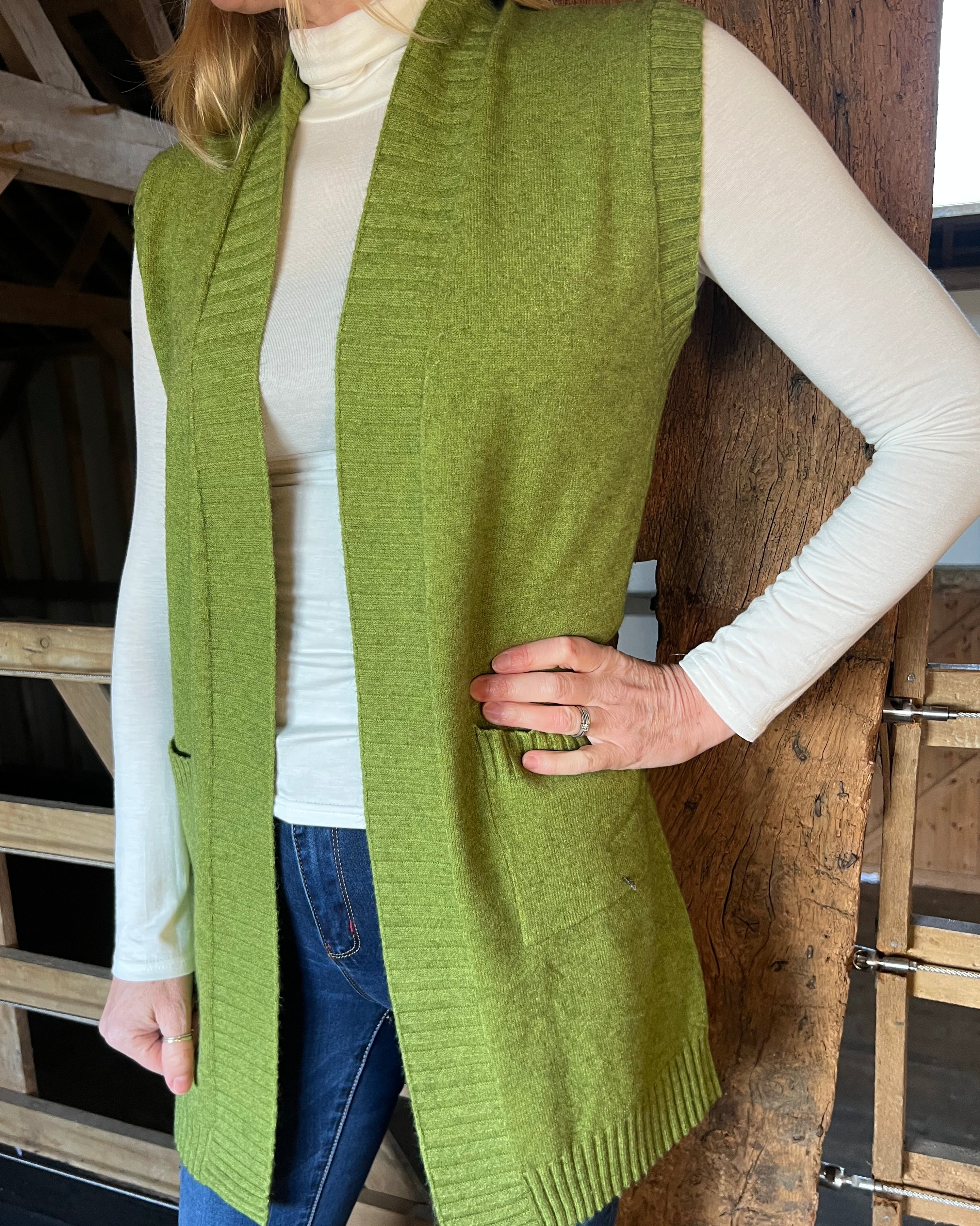 green tillie gilet