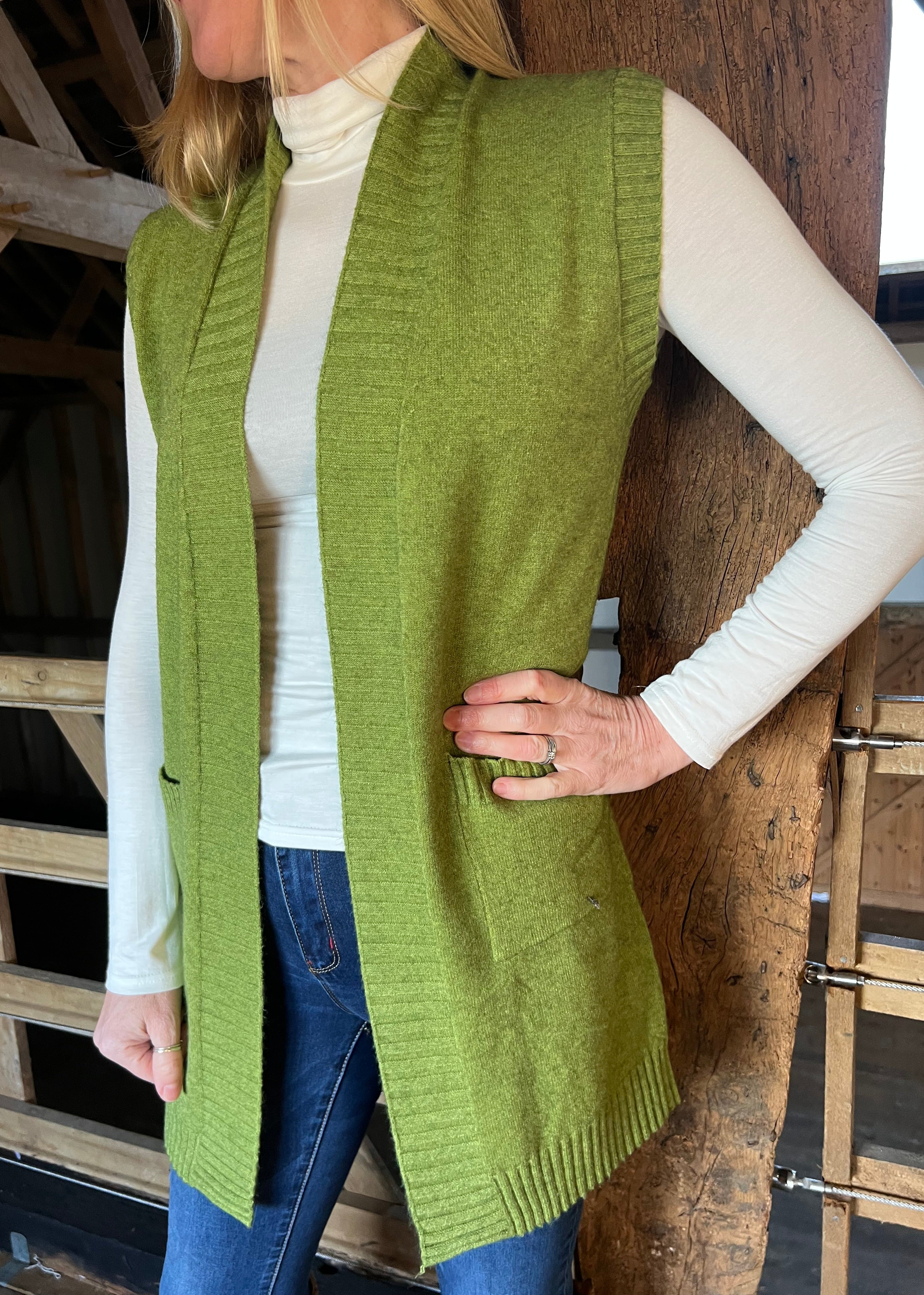 green tillie gilet