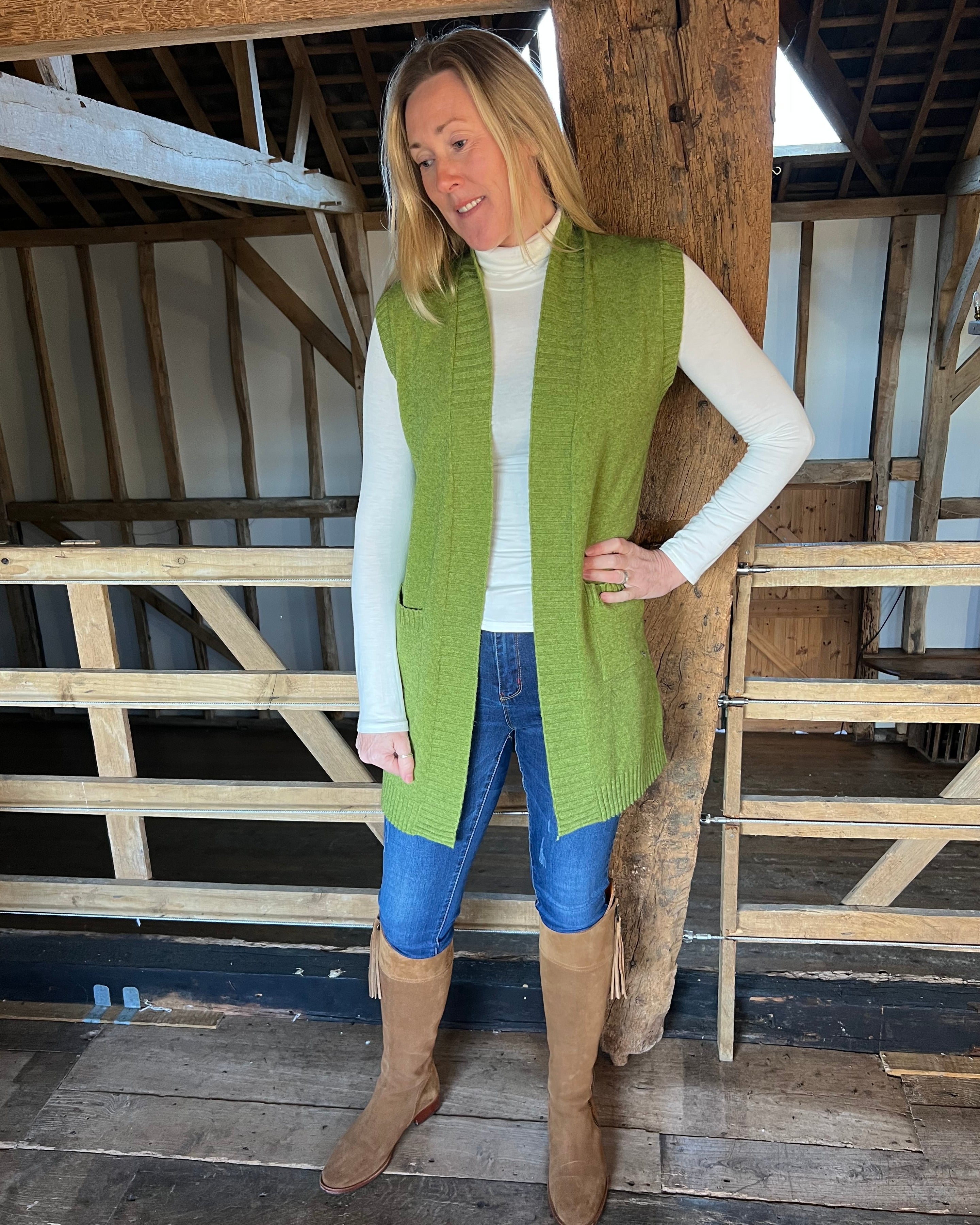green tillie gilet