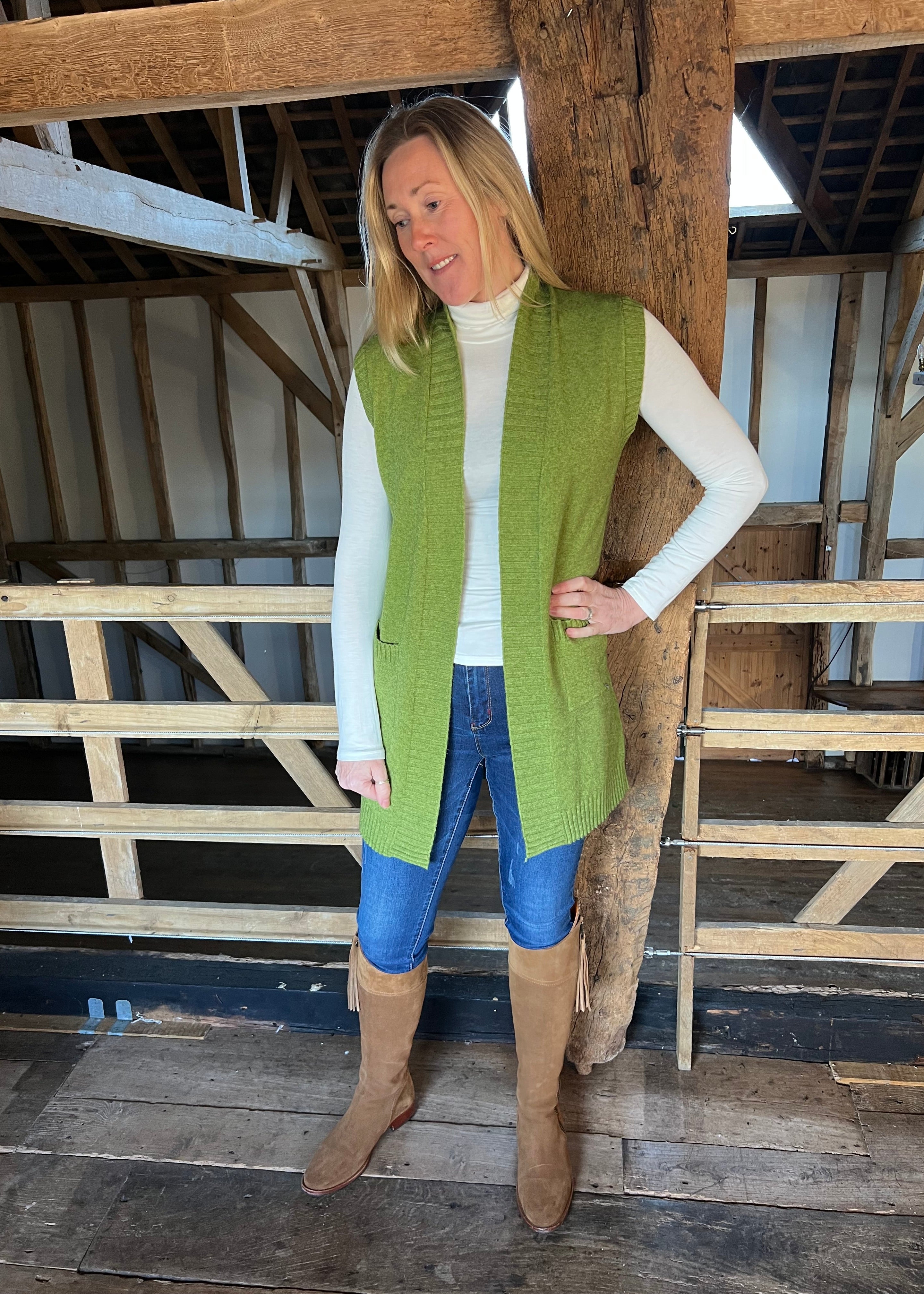 green tillie gilet