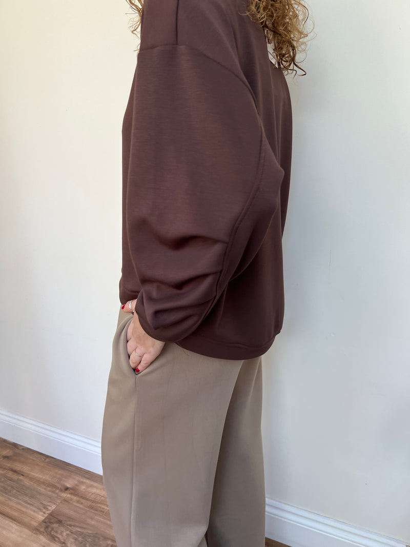 Comfy Jumper Ruched Sleeves