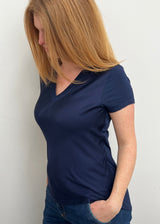 solo-mia-satin-silky-v-neck-tshirt