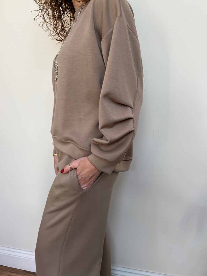 Comfy Jumper Ruched Sleeves