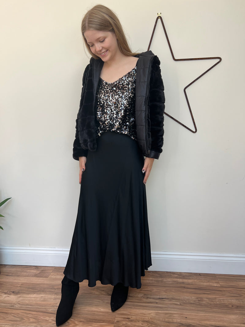 Conti Satin Skirt
