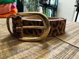 Animal Print Leather Belt