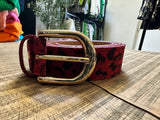 Animal Print Leather Belt
