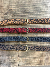 Animal Print Leather Belt