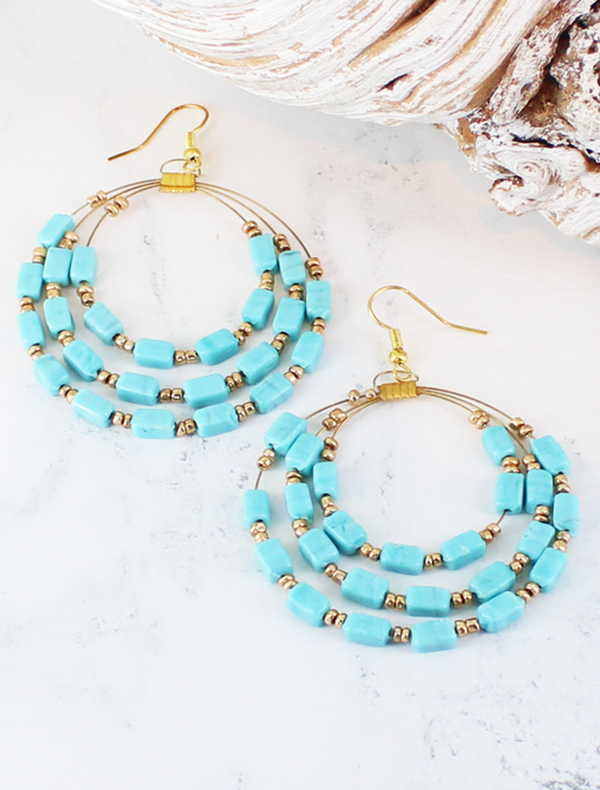 Beaded Hoop Earrings