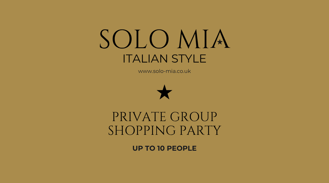 Image to advertise group shopping experience in Hampshire at Solo Mia Italian ladies fashion boutique