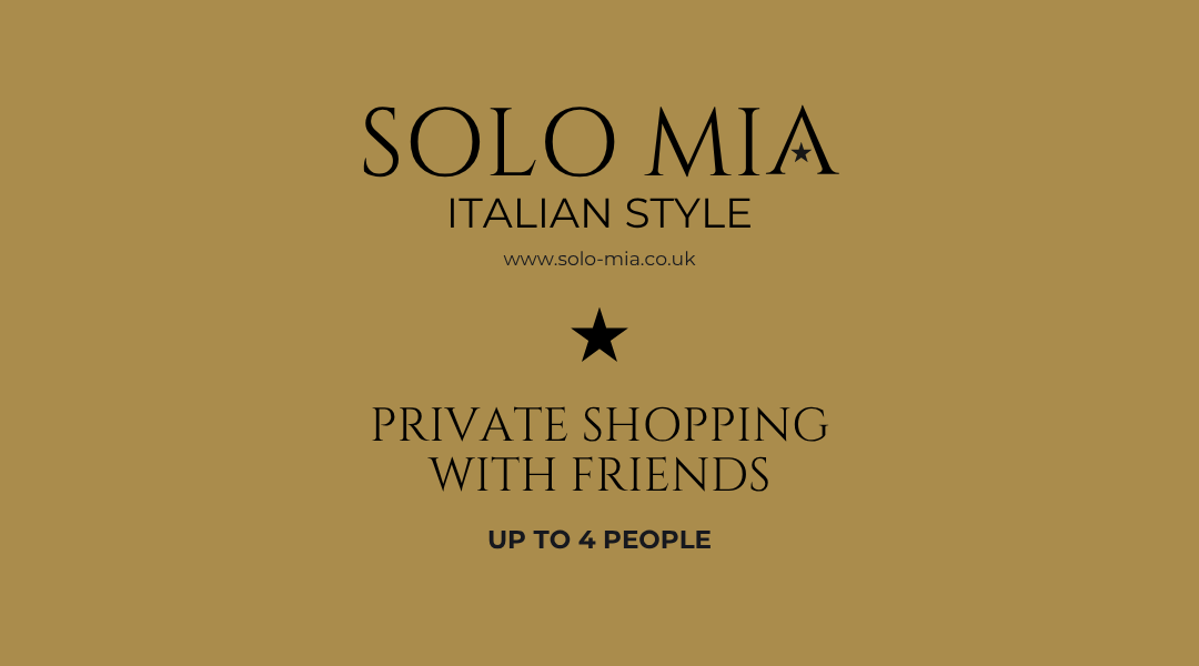 Image to advertise personal shopping experience for friends in Hampshire at Solo Mia Italian ladies fashion boutique