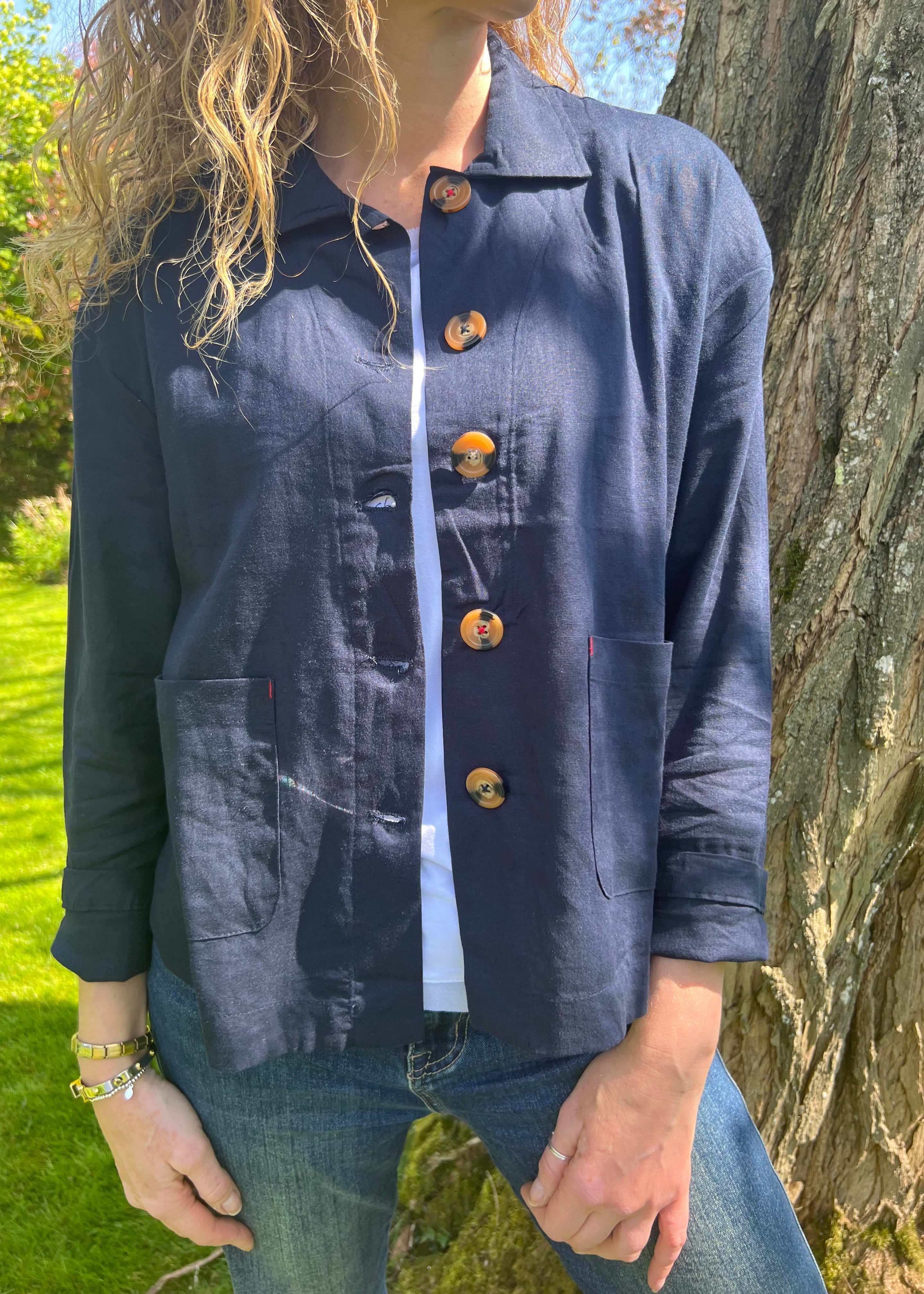 skylen linen mix jacket