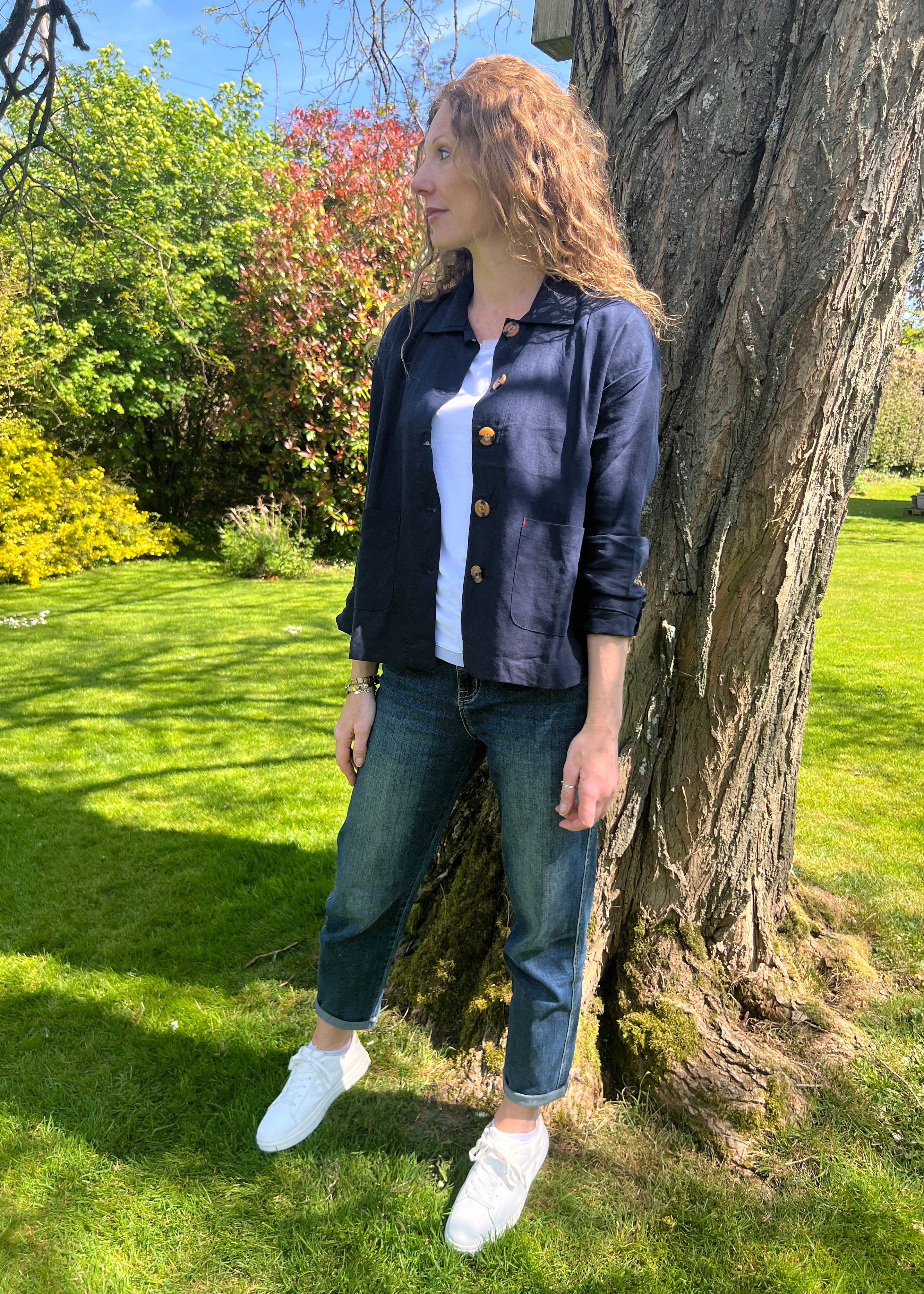 skylen linen mix  jacket