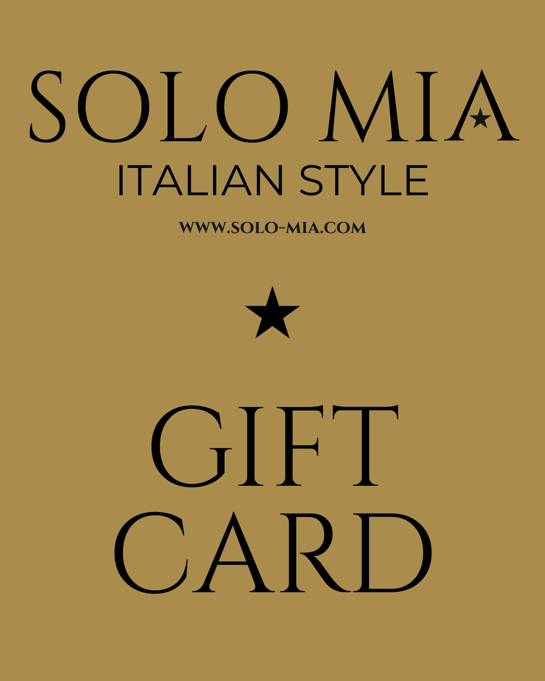 Solo Mia Gift voucher the perfect instant present for a fashion lover.