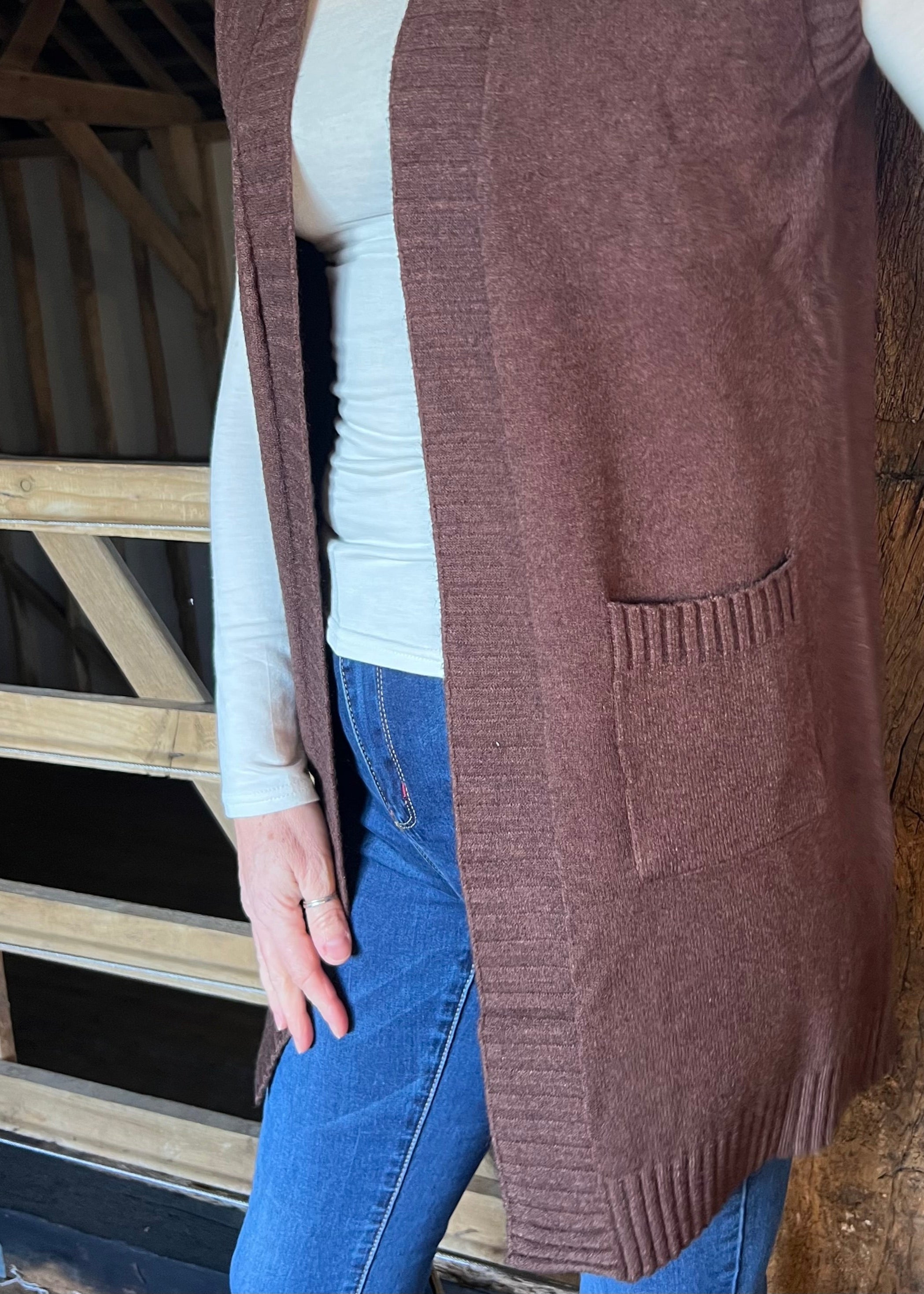 brown tillie gilet