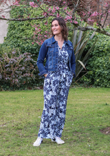 Conti Blue Floral Jumpsuit